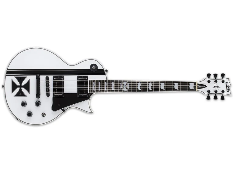 LTD Iron Cross Snow White James Hetfield Signature 